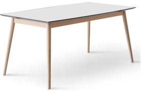 Masă de dining albă/în culoare naturală extensibilă cu blat alb 90x165 cm Meza – Hammel Furniture