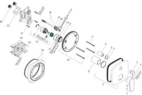 Baterie cada dus, Hansgrohe, Talis E, Negru