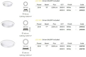 Spot LED incastrabil DEEP 30W 3000K 248783 IDL