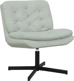 vidaXL Scaun Relaxant Rotativ Gri deschis 63 x 75 x 76 cm Catifea