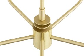 Candelabru 5 brate, alama periata, sticla alb mat PRESTON 2195