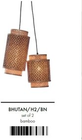 Lustra eco din bambus Bhutan/2-Shades bl/nat