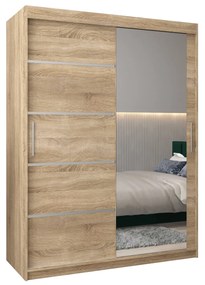 Dulap de haine 150 cm cu oglindă Verika 2 150 (stejar sonoma). 1064208