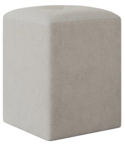 Taburet Tapitat Talin, Gri, Stofa, L 35 x l 35 x H 45 cm