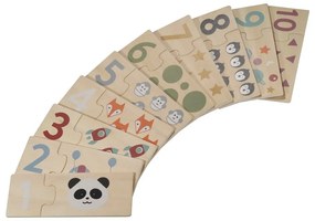 Puzzle (număr de piese 20) de copii din lemn Numbers – Kindsgut