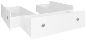 Sertare sub pat Nepo Plus 140 cm (alb) (3ks). Promo -30%. 1098322