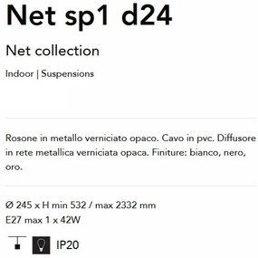 Pendul modern design decorativ Net sp1 d24 negru