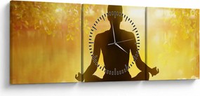 Tablou - meditare (cu ceas) (90x30 cm)