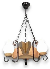 Lustră pe lanț Brilagi QUEEN 3xE14/40W/230V fag