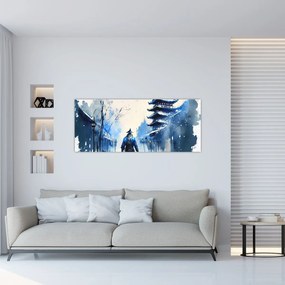 Tablou - Samurai, aquarel (120x50 cm)