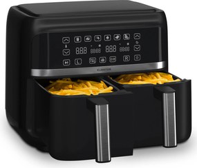 Klarstein Friteuză cu aer cald VitaFry Duo 7,6 litri 2 zone de gătit 6 programe