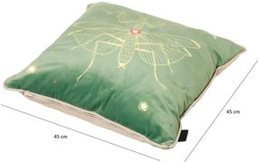 Perna decorativa INSECT 45x45 cm, verde