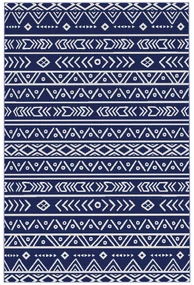 Outsunny Covor Reversibil pentru Exterior, Impermeabil, din Paie de Plastic, 182x274 cm, Albastru | Aosom Romania