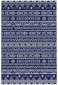 Outsunny Covor Reversibil pentru Exterior, Impermeabil, din Paie de Plastic, 182x274 cm, Albastru | Aosom Romania