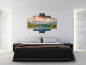 Tablou cu râu montan și munți (150x105 cm)