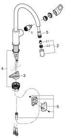 GROHE 30556000 - Baterie pentru chiuvetă START LOOP, 357 mm, crom lucios