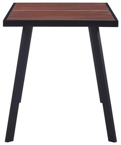 Masa de bucatarie, lemn inchis  negru, 140 x 70 x 75 cm, MDF 1, dark wood and black, 140 x 70 x 75 cm