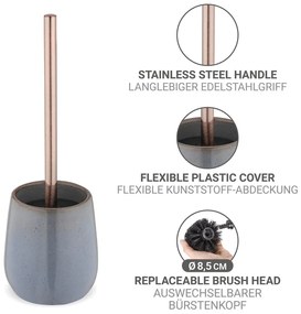 Perie de WC gri din ceramică Sirmione – Wenko
