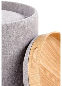 SET 2x taburet AVIKO d. 38/45 cm gri/bej