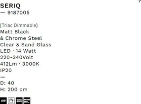 Lustra LED suspendata design decorativ SERIQ D-40cm