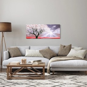 Tablou cu pomul roșu (120x50 cm)