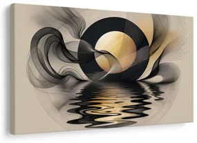 Tablou lună abstractă lângă apă