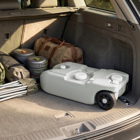 Rezervor Outsunny 40L Camping Robinet Roți | Aosom Romania