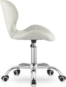 REDUCERE Scaun de birou alb AVOLA VELVET de clasa a II-a