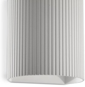 Aplica perete aluminiu striat alb, 1xGU10, SOLE round