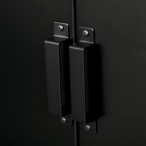 HOMCOM Dulapior Multifunctional cu 2 Usi Stil Industrial, Dulapior Metalic pentru Casa si Garaj - Gri | Aosom Romania