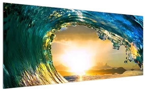 Tablou cu răsărit de soare și apă (120x50 cm), în 40 de alte dimensiuni noi