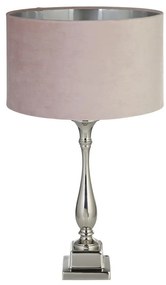 Veioza/Lampa de masa design lux elegant Belle crom/roz