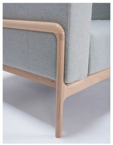 Fotoliu din lemn de stejar Gazzda Fawn, albastru - gri