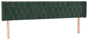 3119167 vidaXL Tăblie de pat cu aripioare verde închis 183x16x78/88 cm catifea