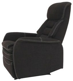 Fotoliu pentru relaxare, material textil ciocolatiu, KOMFY