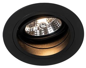 Spot integrat rotund negru reglabil - Chuck 70