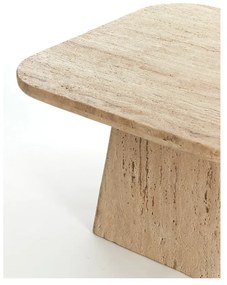 Măsuță de cafea bej cu blat din piatră 60x60 cm Kepami – Light &amp; Living