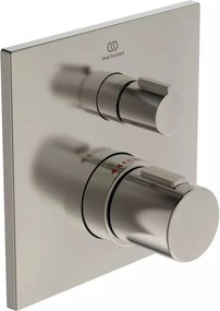 Baterie dus incastrata Ideal Standard Ceratherm C100 argintiu Silver Storm fara corp ingropat
