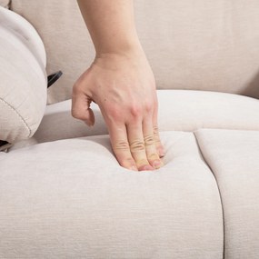 HOMCOM Fotoliu Reclinabil 145° cu Masaj și Încălzire cu 5 Programe și 8 Puncte Vibrante, Buzunare de Depozitare, Bej | Aosom Romania