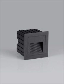 Spot LED incastrabil exterior, ambiental, IP65, POLKA negru