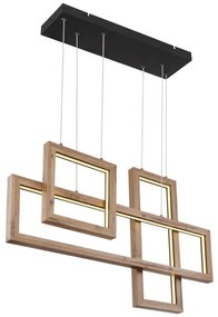 Lustra LED suspendata design indistrial Mandera negru 80x15cm