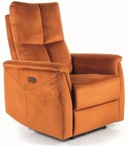Fotoliu recliner cu functie de masaj NEPTUN M, stofa catifelata carami