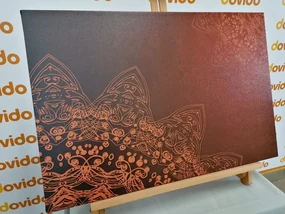 Tablou elemente moderne de mandala în nuanțe de maro