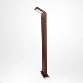 Brilagi - Lampă LED de exterior cu senzor RIANO LED/8W/230V maro IP65 80 cm