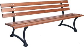 Bancă de grădină în culoare naturală din lemn masiv – Rojaplast