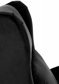 Fotoliu recliner Agustin 2 velvet negru H107 cm