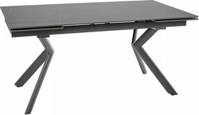 Masa extensibila NORTON, negru cu efect de marmura/negru, 160/240x90x7