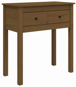 814612 vidaXL Masă consolă, maro miere, 70x35x75 cm, lemn masiv de pin