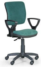 Scaun de lucru Milano II cu cotiere, verde