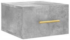 829796 vidaXL Noptieră de perete, gri beton, 35x35x20 cm